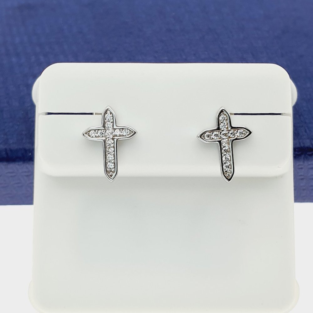 925 Sterling Silver CZ Stud Earrings for Women/Girl, US925P1209